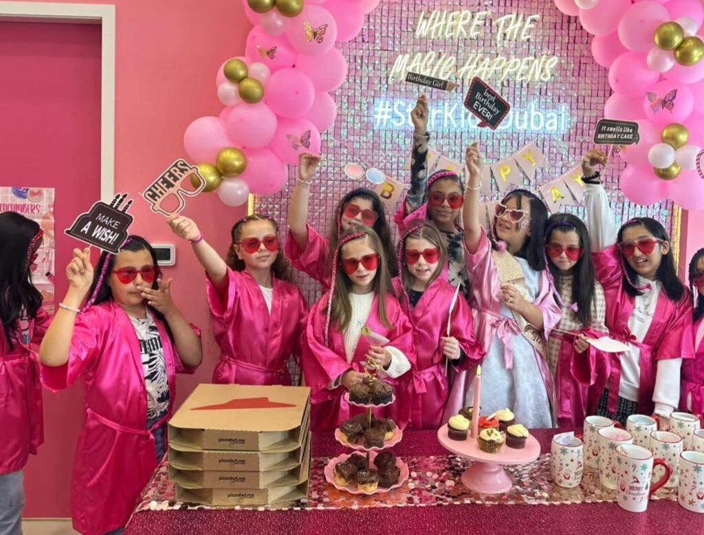 Kids enjoying a spa party at StarKids Salon & Spa Dubai with gentle pampering and smiles